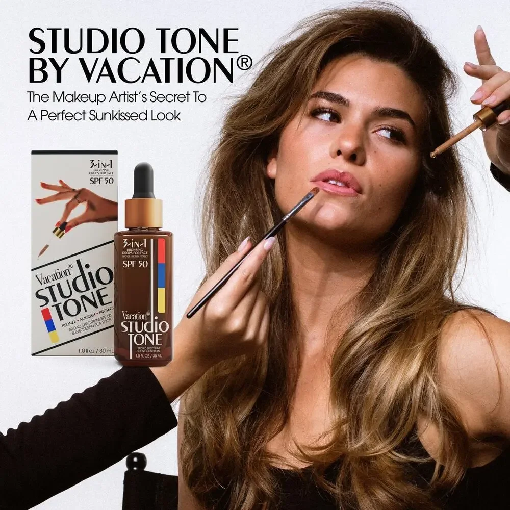 NEW! Vacation Studio Tone SPF 50 Bronzing Drops for Face